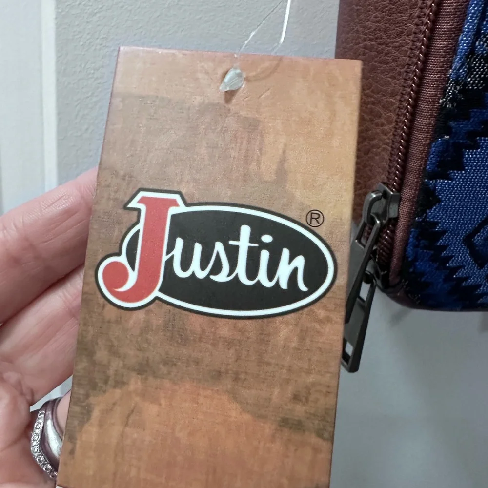 NWT Justin Boots Leather Crossbody Purse - Picture 3 of 9